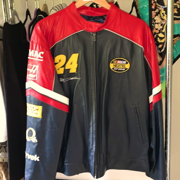 NASCAR racing leather jacket L send offers! - Picture 4 of 14